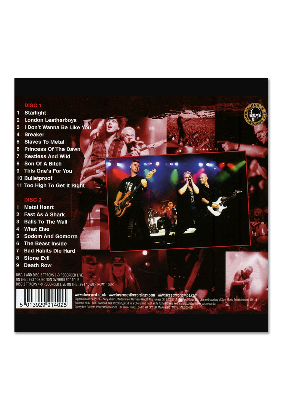 Accept - All Areas - Worldwide - 2 CD | Neutral-Image